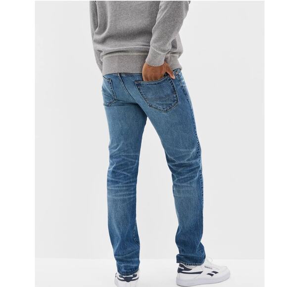 American Eagle Mens Original Straight Jeans size 29/32 Rigid Dark Wash NWT - Picture 2 of 12